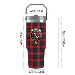 ScotsTee Shop Scottish Hopkirk Crest Tartan Flip Straw Tumbler 20oz 30oz
