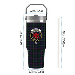ScotsTee Shop Scottish Wilsons 230 Crest Tartan Flip Straw Tumbler 20oz 30oz