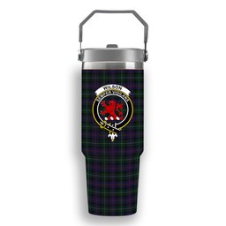 ScotsTee Shop Scottish Wilsons 230 Crest Tartan Flip Straw Tumbler 20oz 30oz