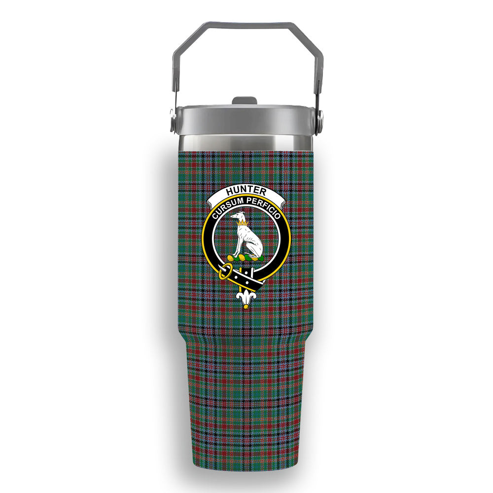 ScotsTee Shop Scottish Hunter Old Ancient Crest Tartan Flip Straw Tumbler 20oz 30oz