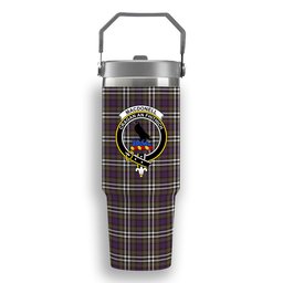 ScotsTee Shop Scottish MacDonell of Glengarry Dress  Modern Crest Tartan Flip Straw Tumbler 20oz 30oz