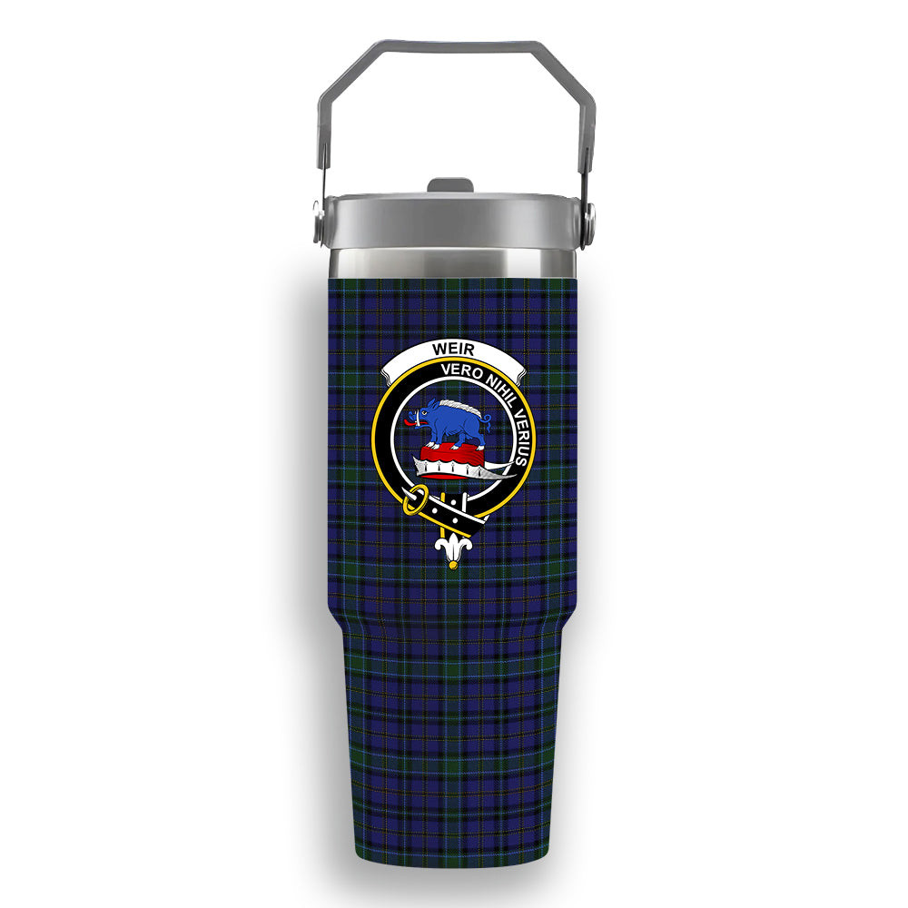 ScotsTee Shop Scottish Weir Crest Tartan Flip Straw Tumbler 20oz 30oz