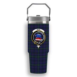 ScotsTee Shop Scottish Weir Crest Tartan Flip Straw Tumbler 20oz 30oz