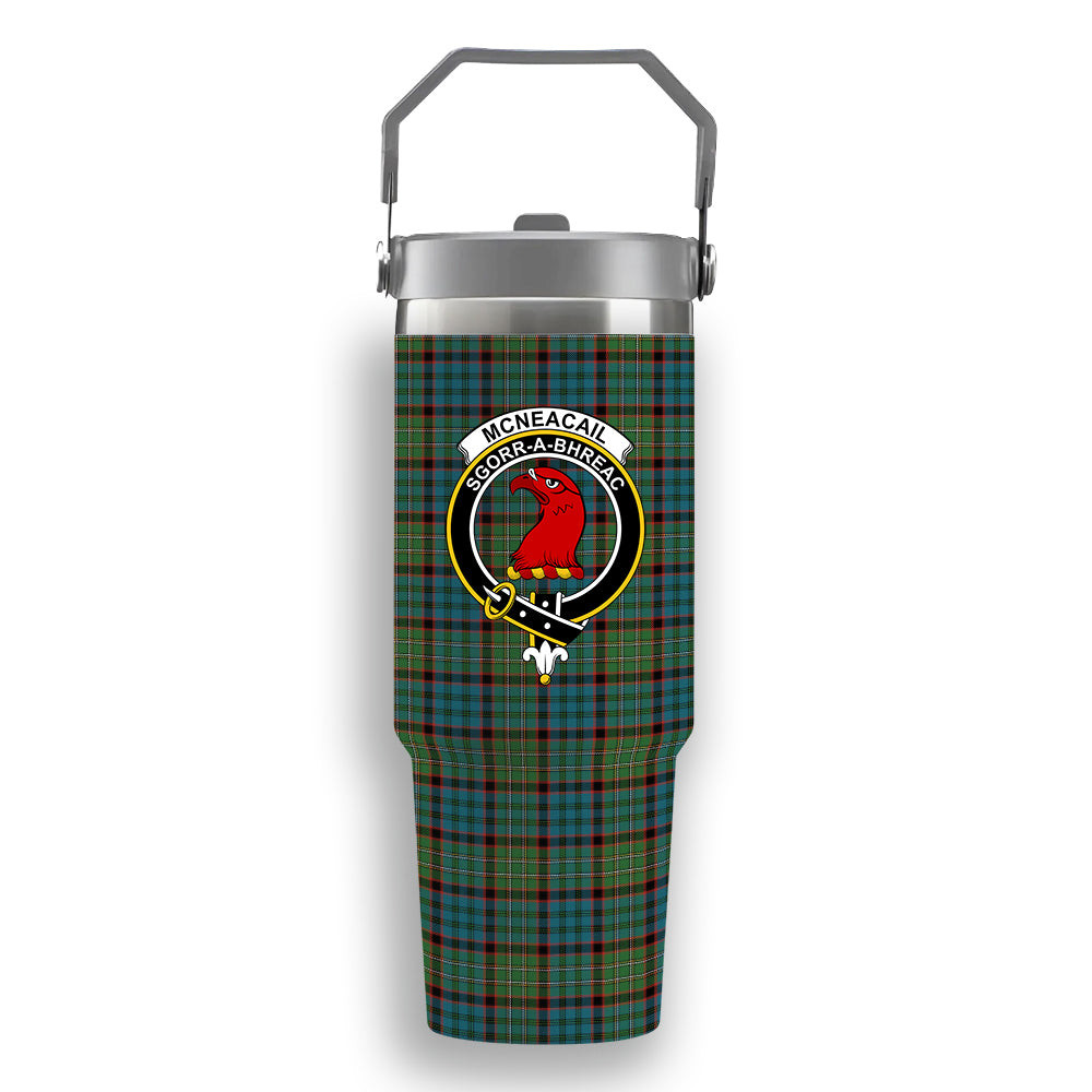 ScotsTee Shop Scottish McNeacail Hunting Ancient Crest Tartan Flip Straw Tumbler 20oz 30oz
