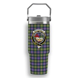 ScotsTee Shop Scottish MacDonald Ancient Crest Tartan Flip Straw Tumbler 20oz 30oz