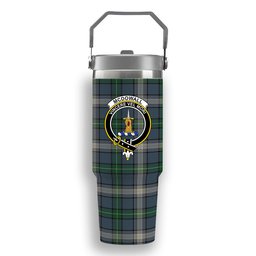 ScotsTee Shop Scottish McDowall Crest Tartan Flip Straw Tumbler 20oz 30oz