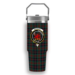 ScotsTee Shop Scottish MacDuff Hunting Modern Crest Tartan Flip Straw Tumbler 20oz 30oz