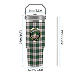 ScotsTee Shop Scottish Ross Arisaid Ancient Crest Tartan Flip Straw Tumbler 20oz 30oz