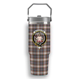 ScotsTee Shop Scottish MacFarlane Dress Ancient Crest Tartan Flip Straw Tumbler 20oz 30oz