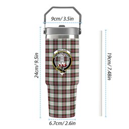 ScotsTee Shop Scottish MacLean Dress Ancient Crest Tartan Flip Straw Tumbler 20oz 30oz