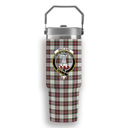 ScotsTee Shop Scottish MacLean Dress Ancient Crest Tartan Flip Straw Tumbler 20oz 30oz