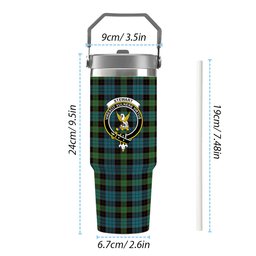 ScotsTee Shop Scottish Stewart Old Ancient Clan Crest Tartan Flip Straw Tumbler 20oz 30oz