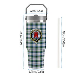 ScotsTee Shop Scottish MacNachten Dress Ancient Crest Tartan Flip Straw Tumbler 20oz 30oz