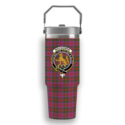 ScotsTee Shop Scottish MacGowan Portrait Ancient Crest Tartan Flip Straw Tumbler 20oz 30oz