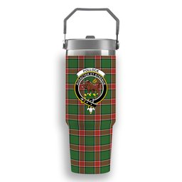 ScotsTee Shop Scottish Pollock Ancient Crest Tartan Flip Straw Tumbler 20oz 30oz