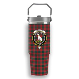 ScotsTee Shop Scottish Hunter USA Modern Crest Tartan Flip Straw Tumbler 20oz 30oz