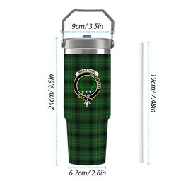ScotsTee Shop Scottish McArthur Highland Crest Tartan Flip Straw Tumbler 20oz 30oz