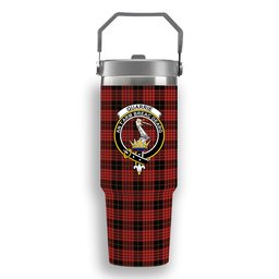 ScotsTee Shop Scottish Quarrie Ancient Crest Tartan Flip Straw Tumbler 20oz 30oz