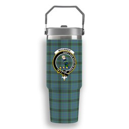 ScotsTee Shop Scottish MacInnes Ancient Crest Tartan Flip Straw Tumbler 20oz 30oz