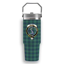 ScotsTee Shop Scottish McNeil of Colonsay Ancient Crest Tartan Flip Straw Tumbler 20oz 30oz