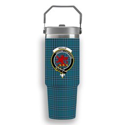 ScotsTee Shop Scottish Kelly Dress Modern Crest Tartan Flip Straw Tumbler 20oz 30oz