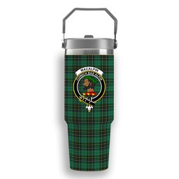 ScotsTee Shop Scottish MacAlpin Ancient Crest Tartan Flip Straw Tumbler 20oz 30oz
