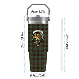 ScotsTee Shop Scottish McPhee Hunting Modern Crest Tartan Flip Straw Tumbler 20oz 30oz