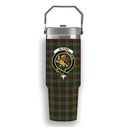 ScotsTee Shop Scottish McPhee Hunting Modern Crest Tartan Flip Straw Tumbler 20oz 30oz