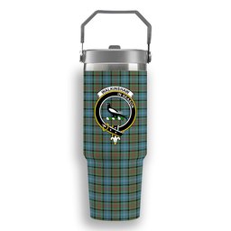 ScotsTee Shop Scottish Walkinshaw Crest Tartan Flip Straw Tumbler 20oz 30oz