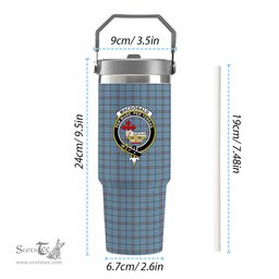 ScotsTee Shop Scottish MacDonald from Rawtenstall Crest Tartan Flip Straw Tumbler 20oz 30oz