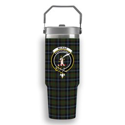 ScotsTee Shop Scottish McRae Hunting Crest Tartan Flip Straw Tumbler 20oz 30oz