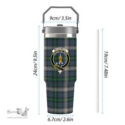 ScotsTee Shop Scottish McDowell Crest Tartan Flip Straw Tumbler 20oz 30oz