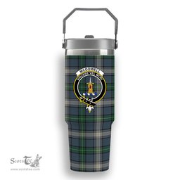 ScotsTee Shop Scottish McDowell Crest Tartan Flip Straw Tumbler 20oz 30oz