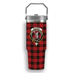 ScotsTee Shop Scottish McSwan Modern Crest Tartan Flip Straw Tumbler 20oz 30oz