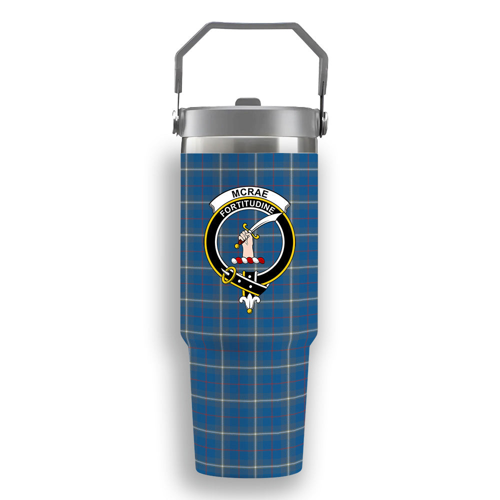 ScotsTee Shop Scottish McRae of America Ancient Crest Tartan Flip Straw Tumbler 20oz 30oz