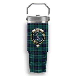 ScotsTee Shop Scottish McNeil of Colonsay Modern Crest Tartan Flip Straw Tumbler 20oz 30oz