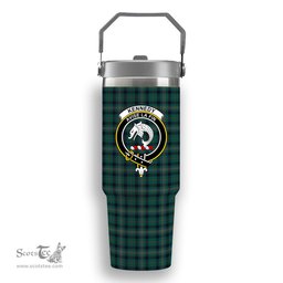 ScotsTee Shop Scottish Kennedy Modern Clan Crest Tartan Flip Straw Tumbler 20oz 30oz