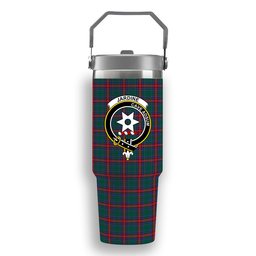ScotsTee Shop Scottish Jardine Dress Modern Crest Tartan Flip Straw Tumbler 20oz 30oz