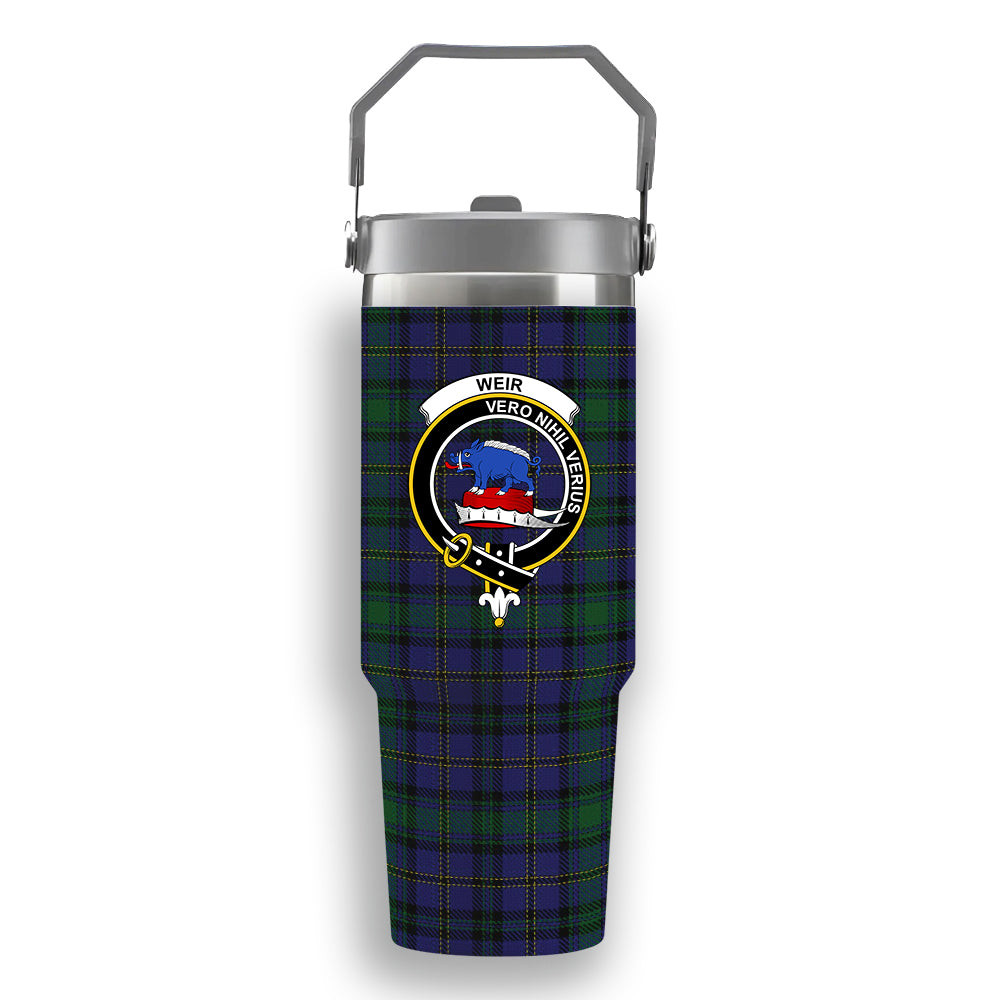 ScotsTee Shop Scottish Weir Modern Crest Tartan Flip Straw Tumbler 20oz 30oz