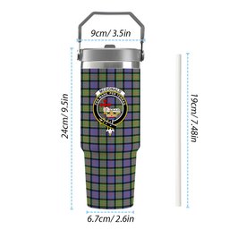 ScotsTee Shop Scottish McDonald Ancient Crest Tartan Flip Straw Tumbler 20oz 30oz