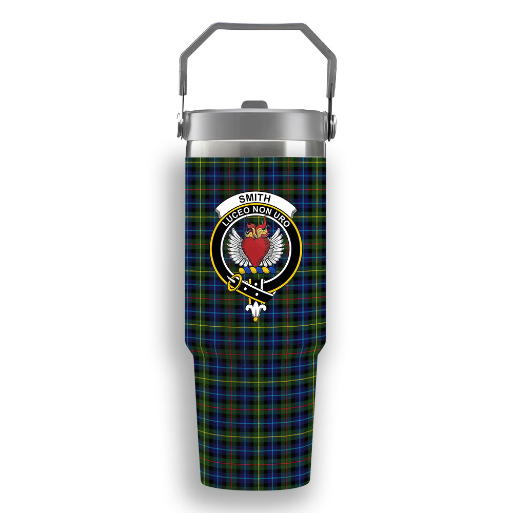 ScotsTee Shop Scottish Smith Modern Crest Tartan Flip Straw Tumbler 20oz 30oz