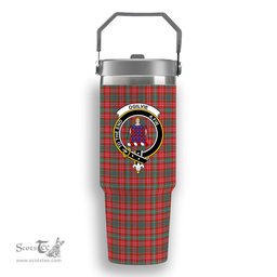 ScotsTee Shop Scottish Ogilvie (Ogilvy) Modern Crest Tartan Flip Straw Tumbler 20oz 30oz