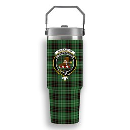 ScotsTee Shop Scottish MacAulay of Lewis Ancient Crest Tartan Flip Straw Tumbler 20oz 30oz