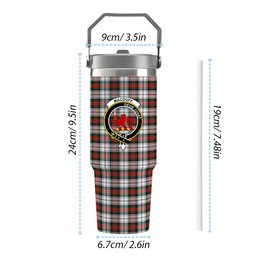 ScotsTee Shop Scottish MacDuff Dress Modern SC Crest Tartan Flip Straw Tumbler 20oz 30oz