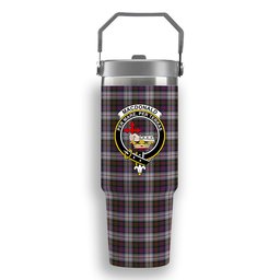 ScotsTee Shop Scottish MacDonald Dress Modern Crest Tartan Flip Straw Tumbler 20oz 30oz