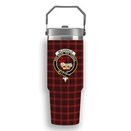 ScotsTee Shop Scottish McDonald of Ardnamurchan Crest Tartan Flip Straw Tumbler 20oz 30oz