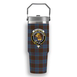 ScotsTee Shop Scottish McGregor Hastie Crest Tartan Flip Straw Tumbler 20oz 30oz