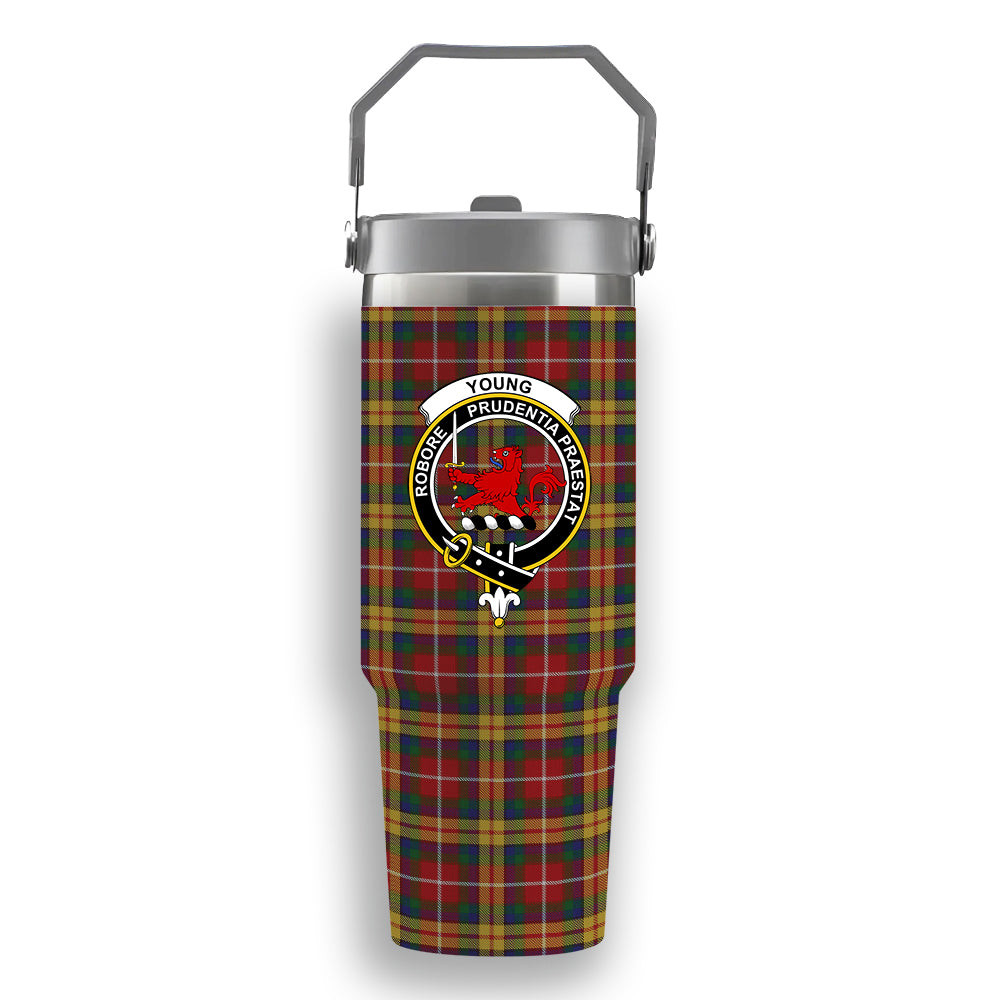 ScotsTee Shop Scottish Young Presidents Organisation Dress Crest Tartan Flip Straw Tumbler 20oz 30oz