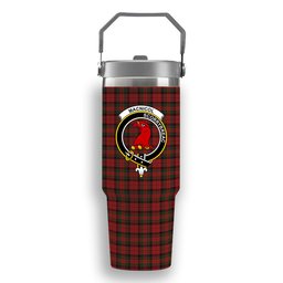 ScotsTee Shop Scottish MacNicol W & A Smith Crest Tartan Flip Straw Tumbler 20oz 30oz