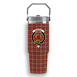 ScotsTee Shop Scottish MakGill Modern Crest Tartan Flip Straw Tumbler 20oz 30oz